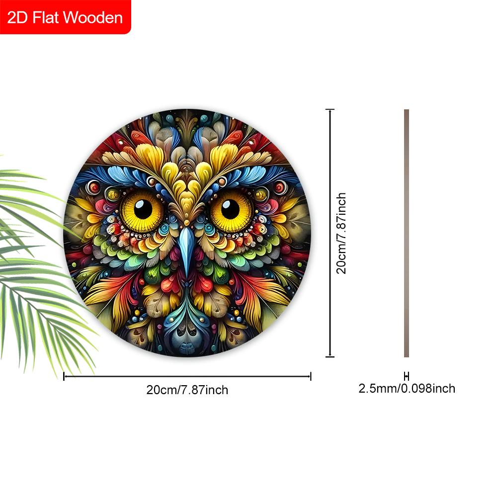 4 Different Styles of Wooden Sign with Owls Pattern, Unique Decorative Plaques for Front Door, Wall Hanging Decor, Ideal Gift for Friend & Family