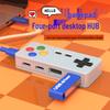 Креативный мультяшный игровой стиль USB-хаб четыре-в-одном для мыши, клавиатуры и флешки