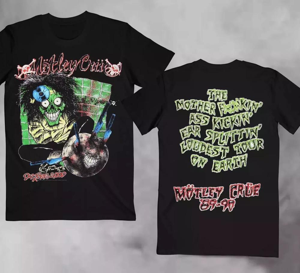 VINTAGE 80s Motley Crue D.r Feelgood Tour Band T shirt T-Shirt Gift Fans