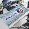 Custom Name Text Mouse Pad Atletico Madrid FC Personalized Desk Pad For Work And Gaming