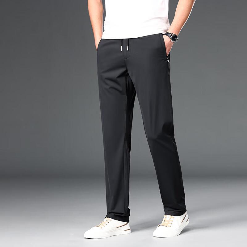 Мужские повседневные быстросохнущие брюки из ледяного шелка