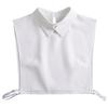 New Women White Lace Fake Collar Vintage Shirt Detachable Collar Front Tie Men Lapel Blouse Top Sweater Cotton False Collars