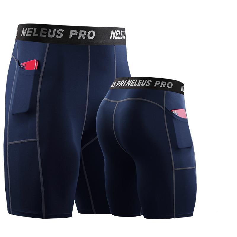 Мужские шорты, спортивные спортивные штаны, компрессионные колготки, однотонная нижняя часть, быстросохнущая одежда