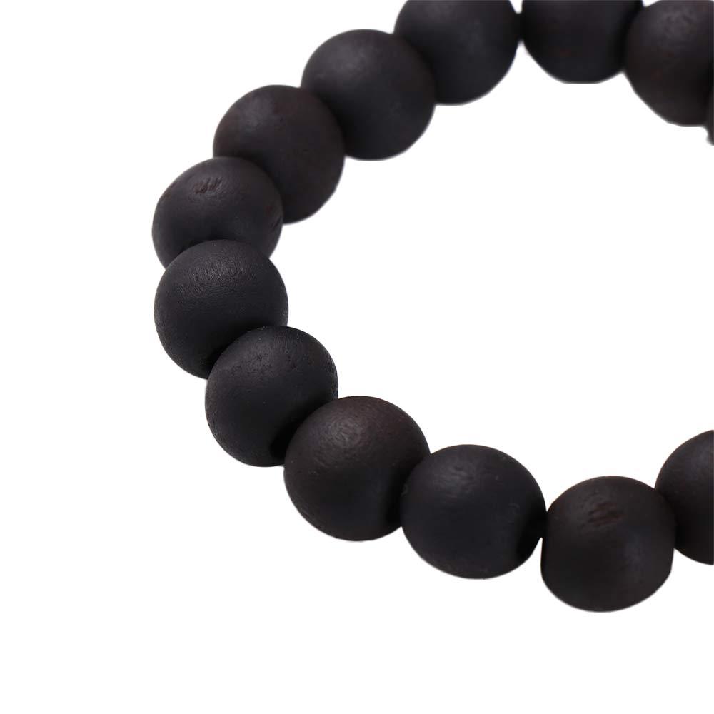 Women Charm Wrist Bracelet Buddha Beads Wood