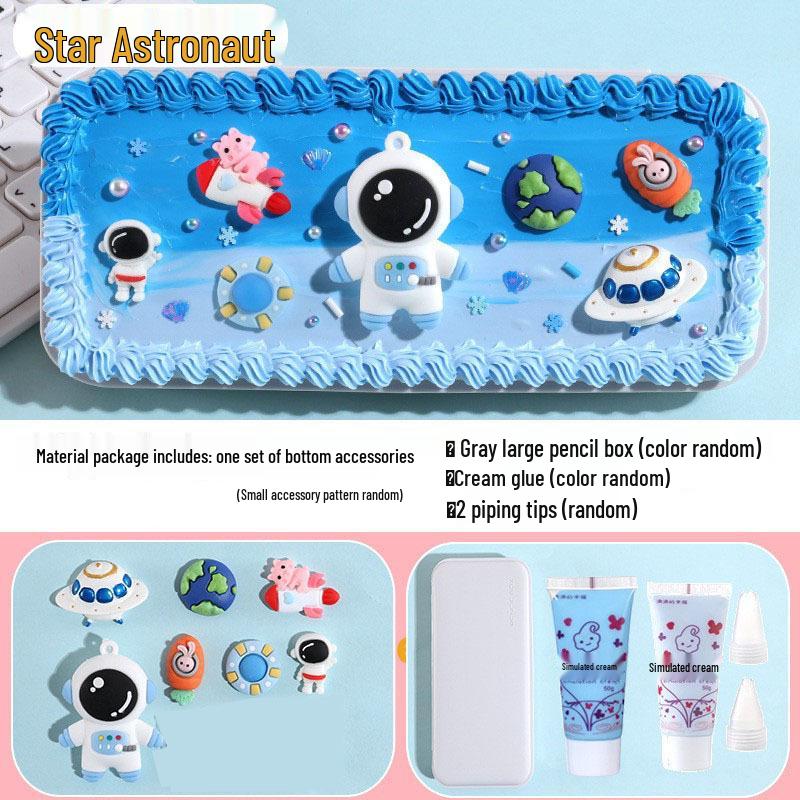 Набор для пенала из кремового клея ручной работы – Креативный и милый набор студенческой канцелярии