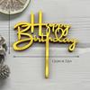 10pcs Set 32 Styles Happy Birthday Cake Topper Black Gold Cake Toppers Baby Shower Cake Birthday Party Cake Flag Decorations