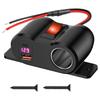 12-24V USB C Ports Socket 36W PD3.0+18W QC3.0 Dual USB Built-in Car Camper Adapter Cigarette Lighter For RV Marine Motorcycle