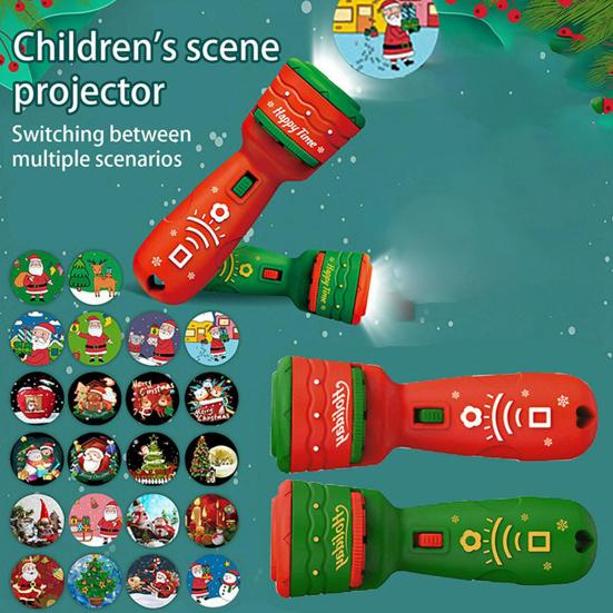 Christmas Flashlight Projector for Kids 24 Patterns Santa Christmas Tree Christmas Projection