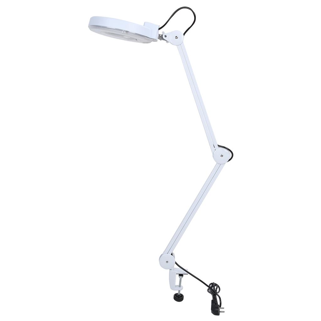 Beauty Cosmetic Tattoo Manicure 5x Magnifying Lighted Desk Magnifier Light Lamp With Clamp