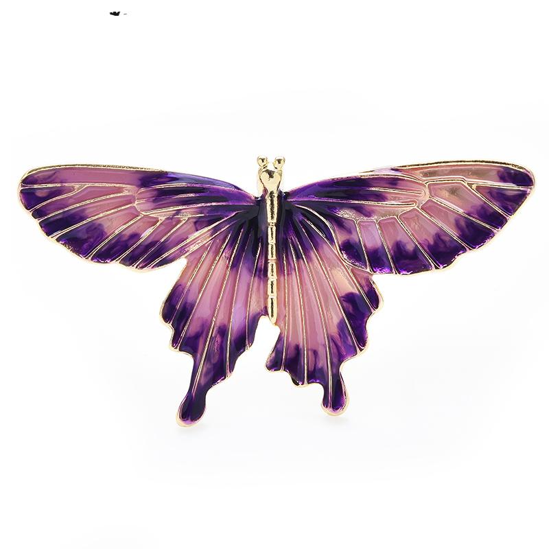 Desiger New Enamel Butterfly Brooch Pins For Women Big Insect Broochs Gift 3 Colors Swallowtail Butterfly