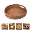 Rattan Storage Basket Living Room Fruit Plate Multipurpose Tray Bread Hand-woven Vintage Color