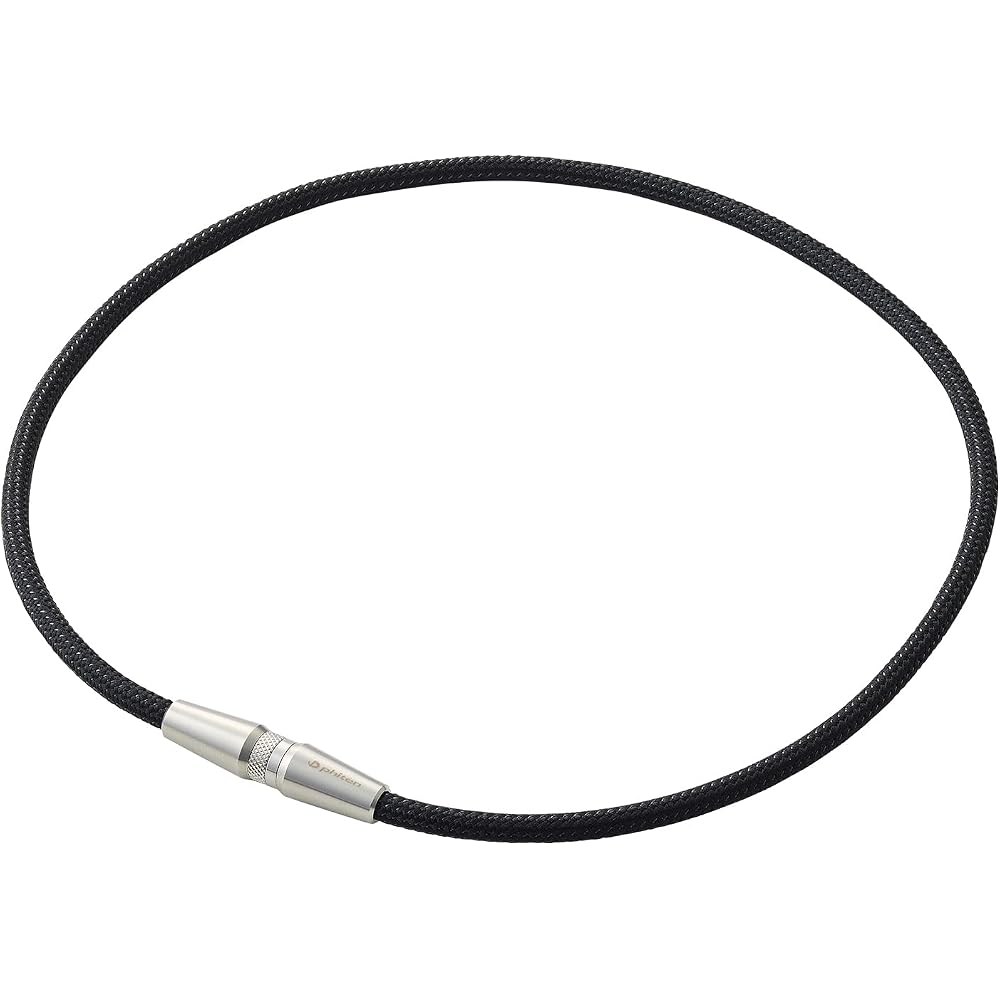 Phiten RAKUWA Neck X50 AG Necklace 50cm Aqua Gold Aqua Titanium Special Model Black