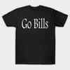 Мужская черная футболка с принтом Go Bills Buffalo Bills Печать на бумаге для трансферной печати без вырезания Хлопковая футболка