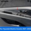 Для Hyundai Elantra Avante -2024 2025 Накладка на ручку двери из углеродного волокна, Панель ручки двери, Декоративная накладка, Аксессуары для интерьера, Стайлинг автомобиля