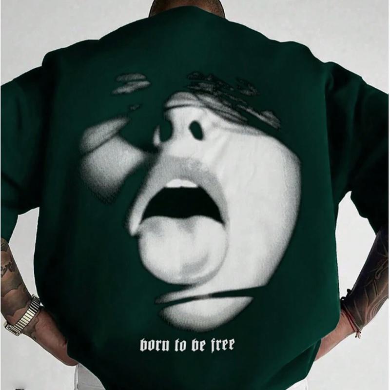 Новая летняя мужская модная футболка с сексуальным принтом губ, мужская футболка, топ