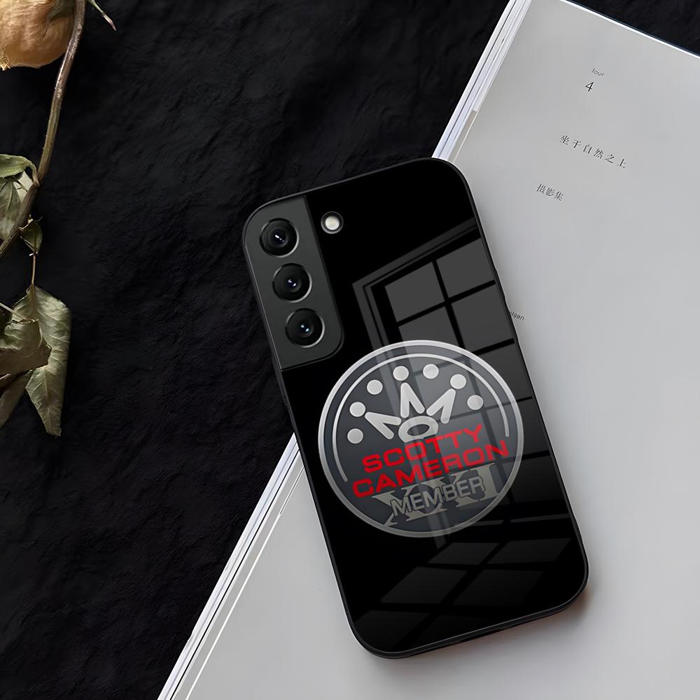 Черный Чехол для Телефона ScottyS Camerons Флаг Стекло Для Samsung Galaxy S21 S25 S22 S20 S24 S23 Ultra Fe Plus A16 A34 A54 A24 Coque