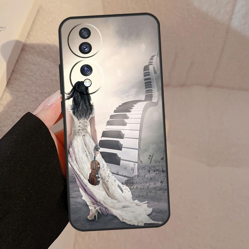 Чехол для скрипки и фортепиано для Honor Magic 5 Lite Pro 50 70 90 8X 9X X6 X7 X8 X9 Honor X6a X7a X8a X9a X9b Чехол