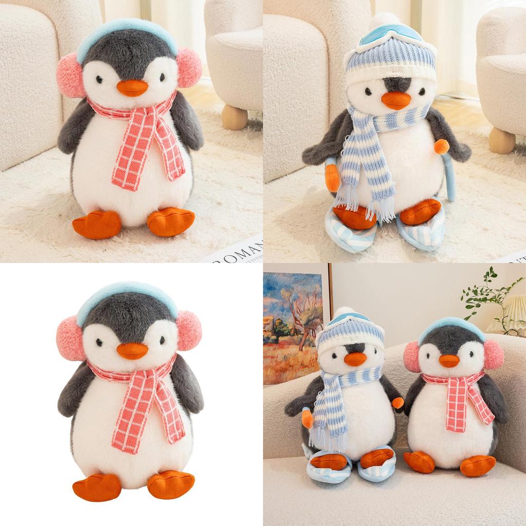Penguin Plush Toy With Skateboard Design For Kids And Teens Gift