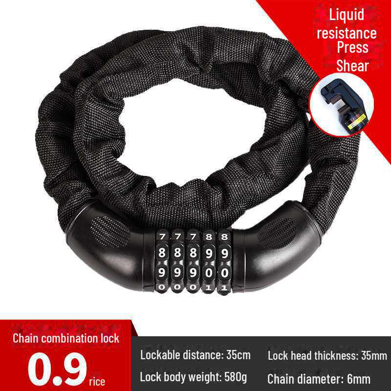 Anti-Theft Electric Vehicle Chain Lock for Motorcycles and Bicycles