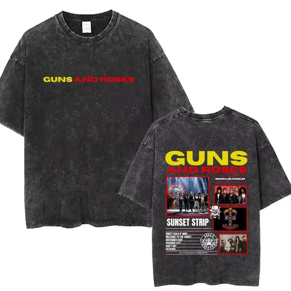 2026 Новое поступление Мужская одежда Футболка Homme Графические футболки Мужчины Женщины Футболка для мужчин Ropa Hombre Guns N Roses Slash 85 Стирка Винтаж