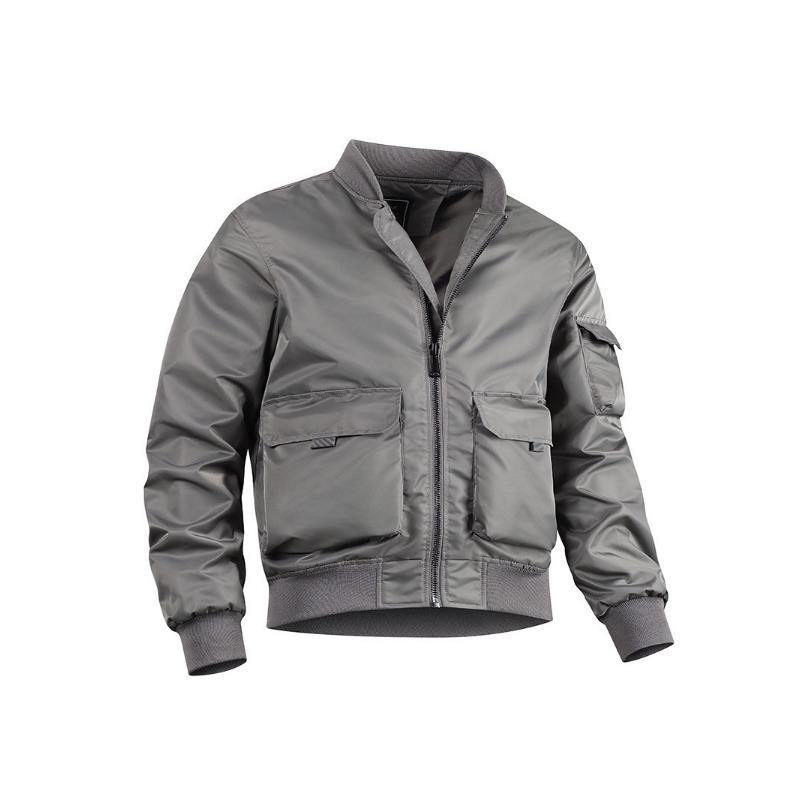 Куртка-бомбер MA1 мужская весенне-осенняя бейсбольная форма однотонная универсальная свободная трехмерная накладная мужская куртка