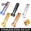 Зажим для кубиков льда из нержавеющей стали, нержавеющий, яркий цвет, удобная ручка, круглая головка, сахар, еда, барбекю, щипцы для выпечки, кухонный инструмент