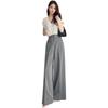 J-Scott Women's Wide-Leg Pants, High-Waisted, Long Legs, Faux Pockets, Center Line, Neat Look, Gray, JS168-GY-S (Limited Stock)