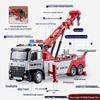 Jiadu Large Alloy Double Hook Tow Truck Rescue Model Crane Toy