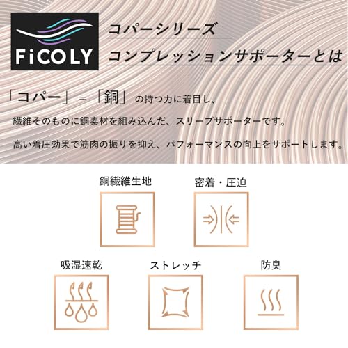 Компрессионные рукава для ног FiCOLY, Поддержка бедра и икры, Полная компрессия ноги, Тонкие, Большие размеры, Для мужчин и женщин, Спорт, Комплект из 2 шт., FCL-2 (M)