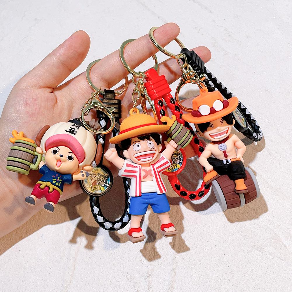 50Styles ONE PIECE Themed Keychain Cute Luffy, Roronoa Zoro, Silicone Toy Doll Key Chain Backpack Decor Small Gifts for Friend