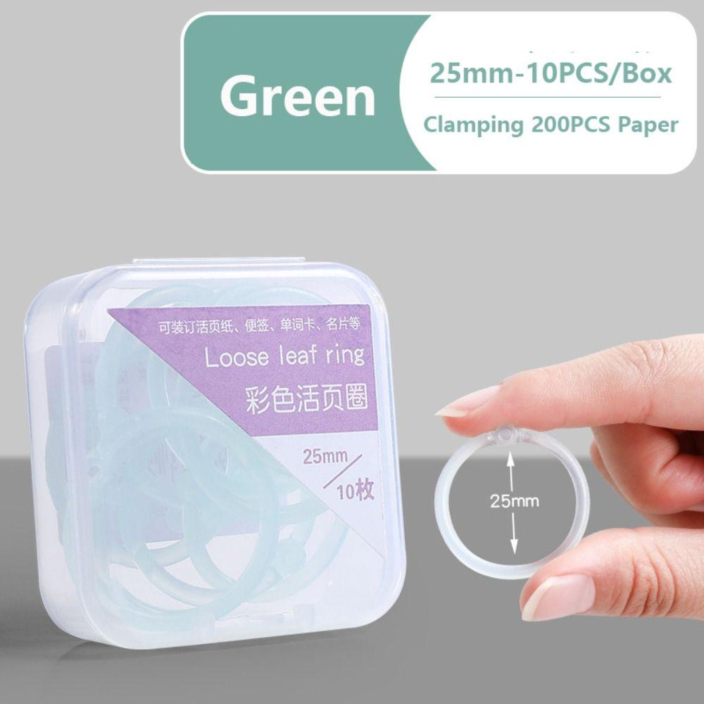 DIY Loose Leaf Paper Buckle 15/20/25mm Loose-leaf Book Hoops Creative Binder Ring School Office