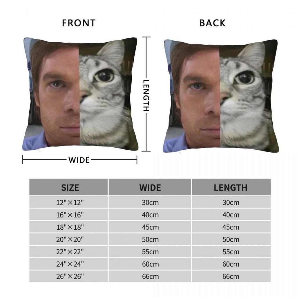 Dexter Morgan Trinity Cat Printing Pillowcases Cushion Cover Throw Pillow Cover Soft And Sweet Living Room Decorations Square