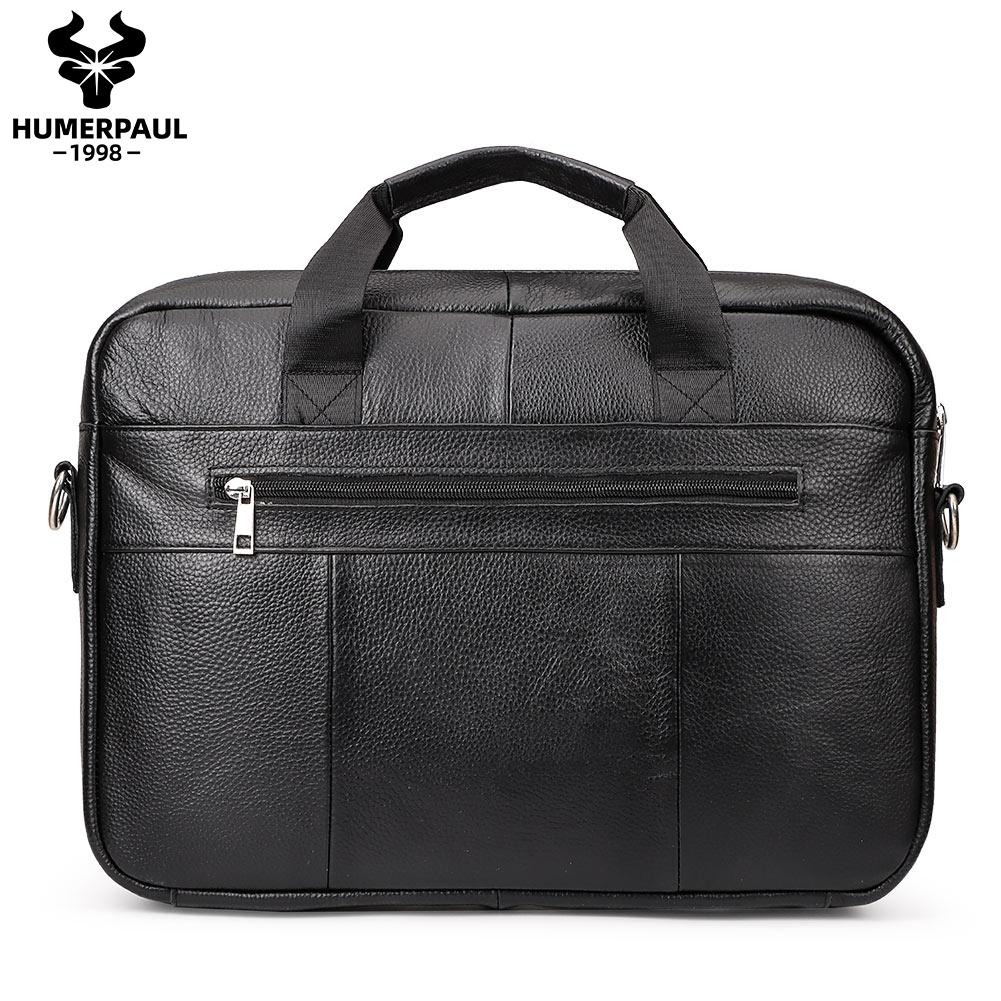 Humerpaul Мужские сумки и сумки на ремне из натуральной кожи, сумки для компьютера большой вместимости двойного назначения