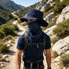 Рыболовная шляпа из ледяного шелка, дышащая быстросохнущая ткань, солнцезащитная шляпа с широкими полями, съемная защита лица, регулируемая посадка, шляпа для защиты от солнца для улицы