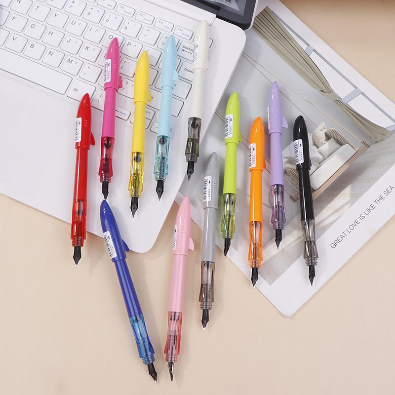 Пластиковые перьевые ручки 0,5 мм F-образный наконечник, симпатичные ручки в форме акулы, каллиграфические чернила, школьные канцелярские принадлежности, канцелярские принадлежности для студентов, подарки