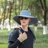 Летняя складная шляпа с широкими полями, дышащая, из полиэстера, рыбацкая, однотонная, для защиты от солнца, для рыбалки, для походов
