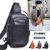 Men's Breast Bag Crossbody Bag New Locomotive Bag Casual Shoulder Backpack Fashion Multi-functional Fashion Sports Bag