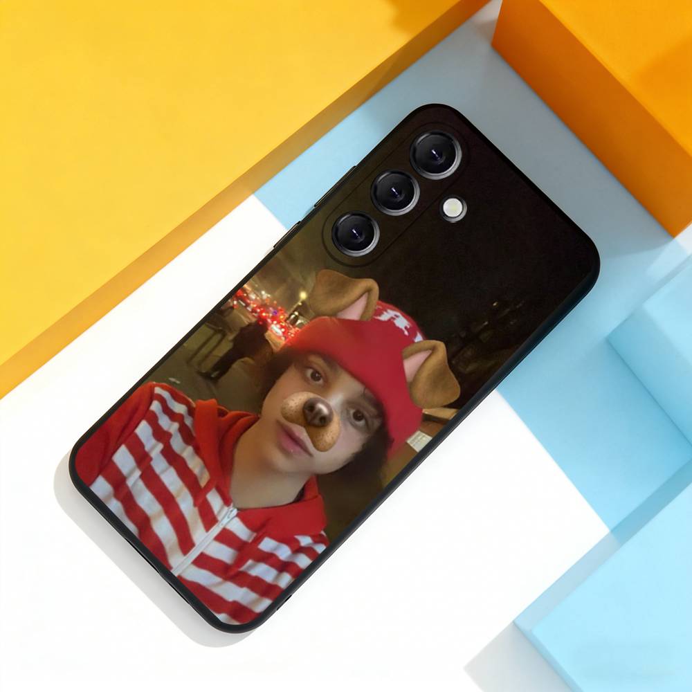 X-Xaviersobased Funny Phone Case For Samsung Galaxy A 73,72,51,53,52,71,22,5G,Note,J7,8,9 Soft Precise Hole Black Cover