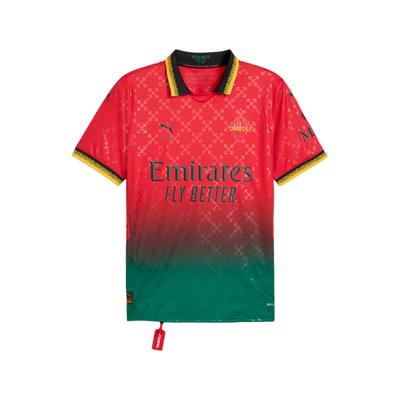 OFF-WHITE x Puma AC Milan Replica Jersey красная мужская уличная одежда 783001-02