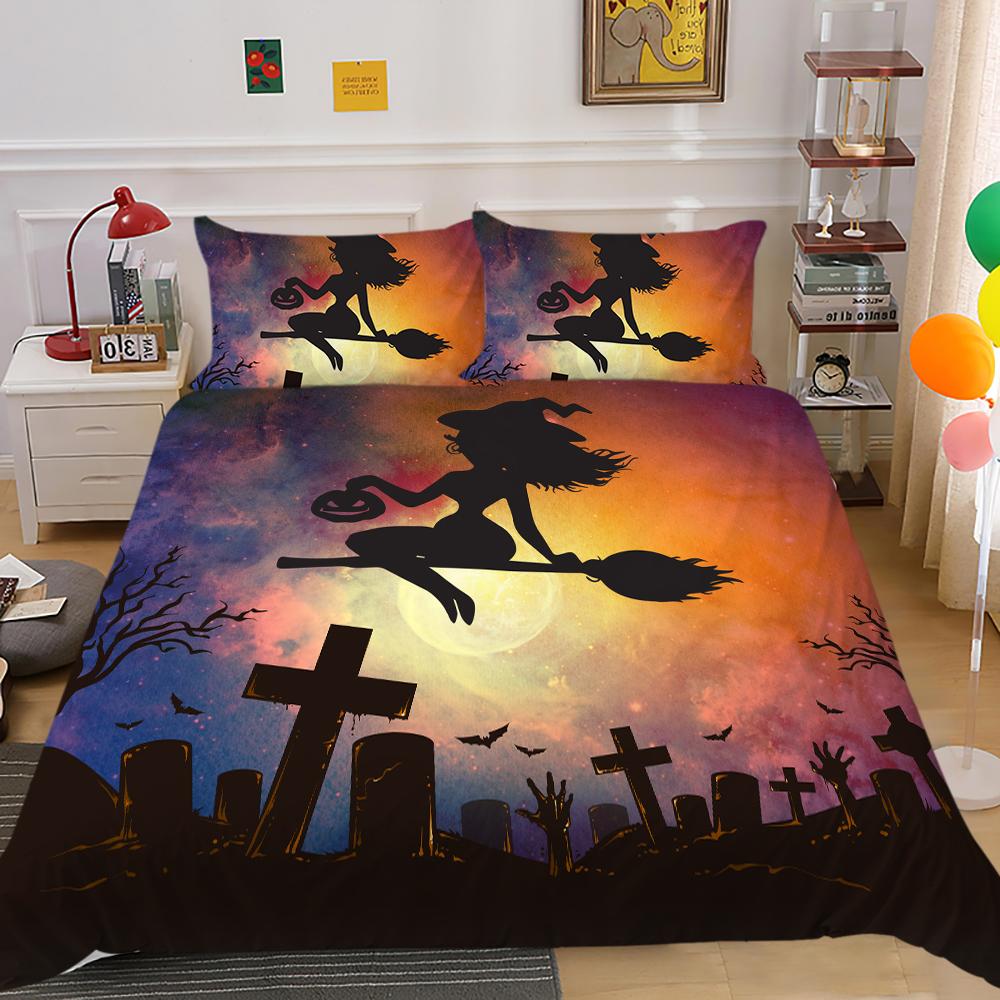 Halloween Home Bedding Down Duvet Cover Set Bedroom Duvet Cover Pillowcase Single/double Bed Full Size Home Decoration Bedding