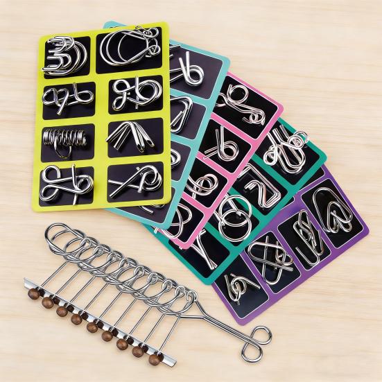 Металлическая головоломка-кольцо из 24/32/40/41 деталей, развивающая логическое мышление, тест на IQ, 3D-головоломка с соединяющимися проволоками, обучающая игра для детей и взрослых.