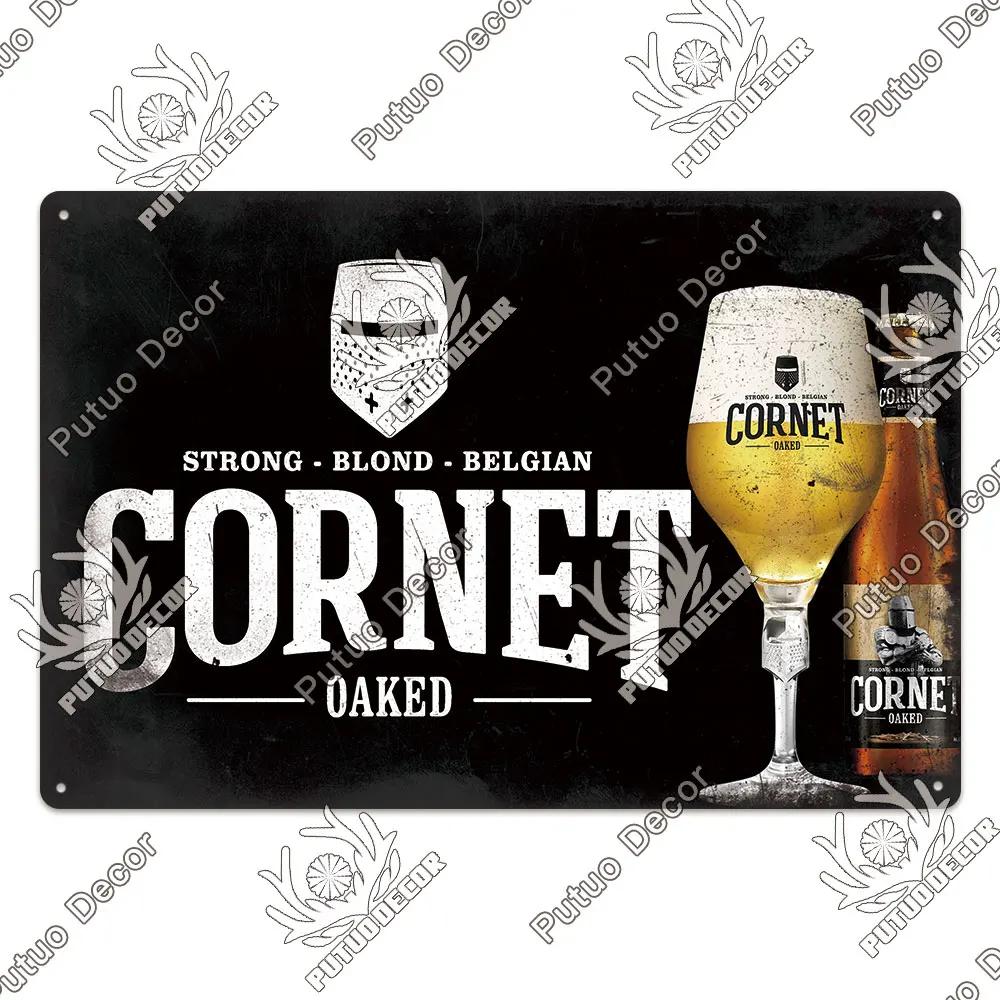 Putuo Декор Бельгия Пивная табличка металлическая винтажная жестяная вывеска металлическая вывеска декоративная табличка Настенный декор паб-бар человек пещера клуб украшение