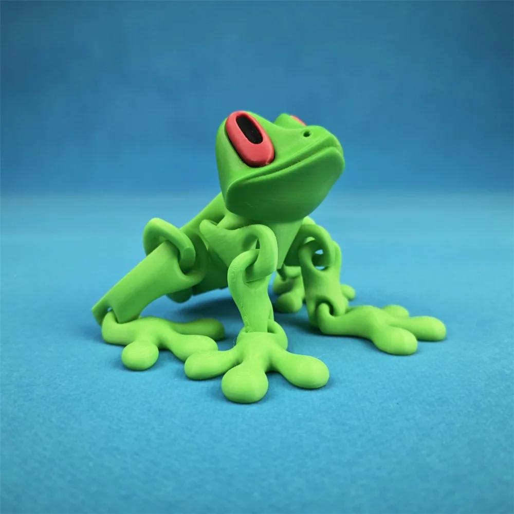 3D-печатная многосоставная милая лягушка с магнитной фигуркой, домашний декор, кавайные аксессуары для новинки, подарка женщине, мужчине, детской игрушки