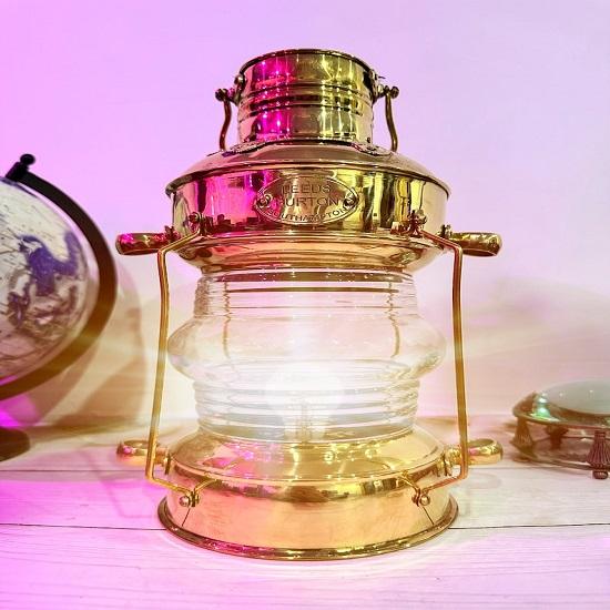 Латунный медный якорь масляная лампа Leeds Burton Nautical морской фонарь деревенский домашний декор подарки