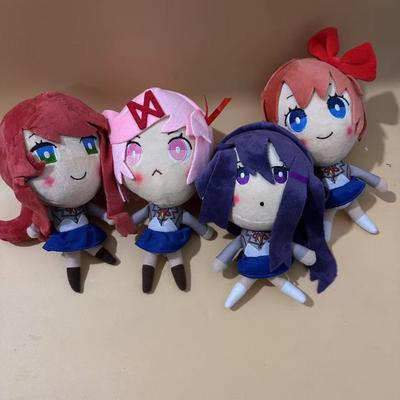 Клуб Романтики DDLC Плюшевая Кукла Персонажи Моника Сайори Нацуки Милая Аниме Игровая Плюшевая Игрушка Мягкая Набитая Фигурка для Фанатов Подарок на День Рождения Декор