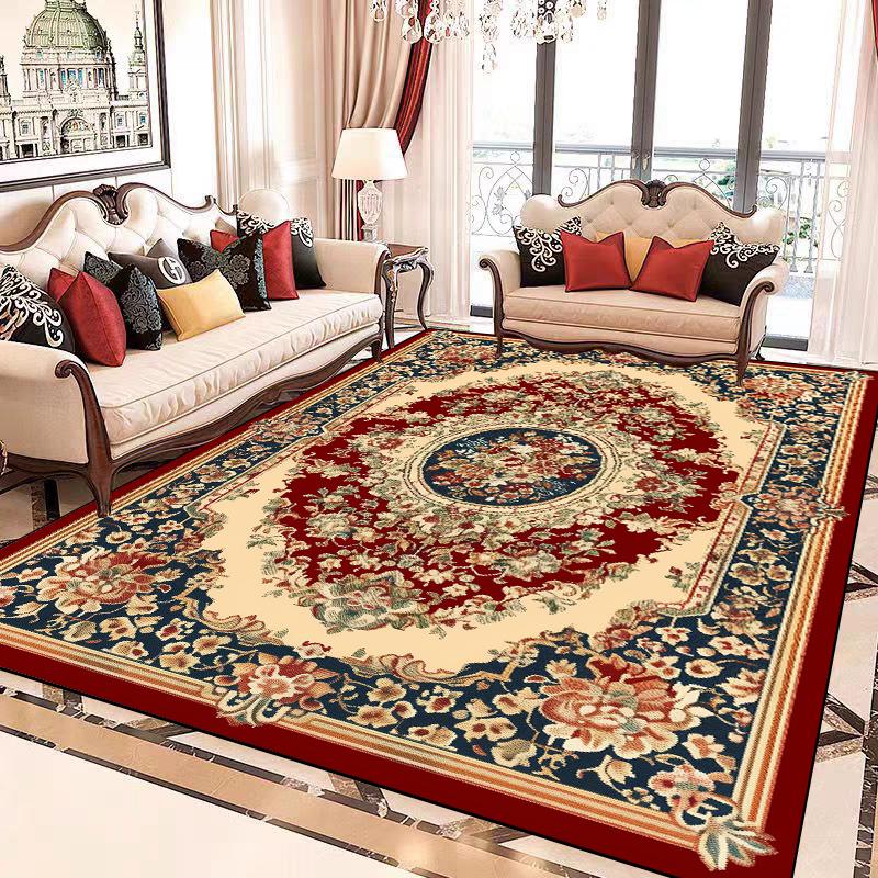 European Luxury Large Carpet Living Room Decoration Home Rug Non-slip Lounge Cloakroom Bedroom Rugs Comfortable Soft Baby Mat