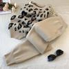 2pcs/set Women Knit Leopard Pullover Sweaters+Pants Sets Woman Fashion Jumpers Trousers 2 PCS Costumes Outfit S-XXL
