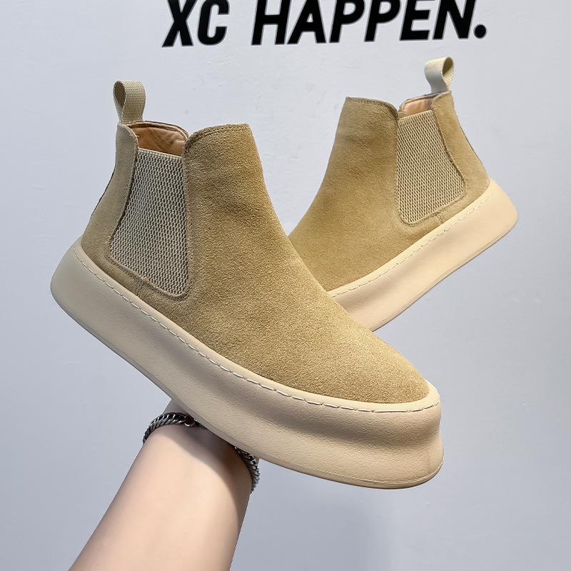 Мужские ботинки мартинс 2024 новые осенние ретро британский стиль мужские ботинки короткие ботинки средней высоты ботинки челси 1203-A