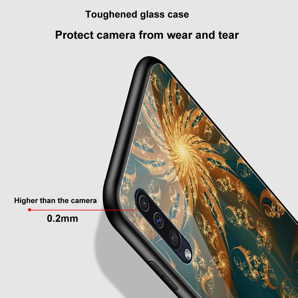 Чехол Carcasa с кельтским цветком для Samsung Galaxy A52 A70 A71 A73 A53 A13 5g A03 A72 A22 A21s A03 Core A42, крышка из закаленного стекла