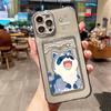 Силиконовый чехол-держатель для карт для iPhone 11 13 15 16 Pro Max 14 12 7 8 Plus XR X Xs 16promax 15promax слот для карт милый чехол-книжка с изображением кота